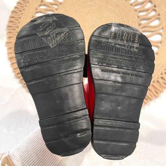 Mini Melissa Mini Sugar Rain Disney PVC Minnie Mickey Rain Boot Red Size 7 - Picture 10 of 10